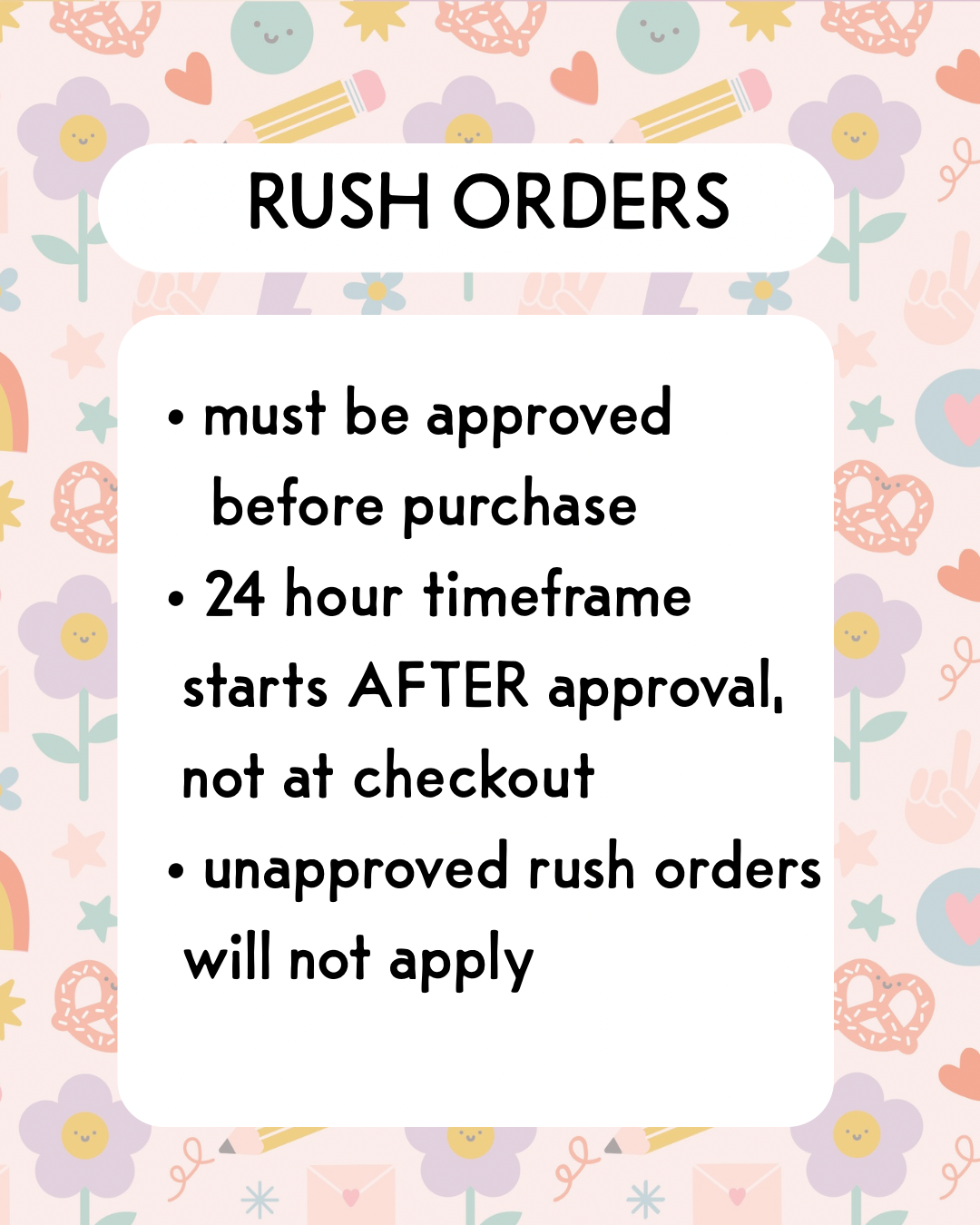 RUSH MY ORDER