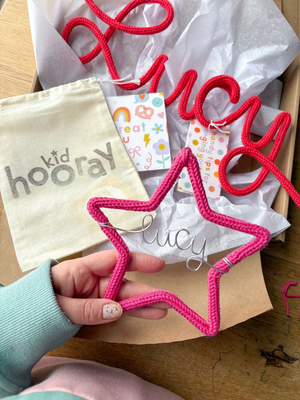 knitted star ornament
