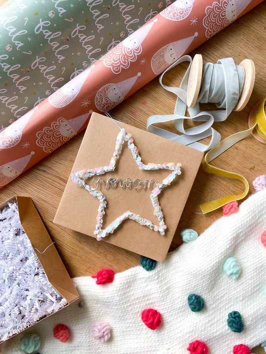 sequin star ornament