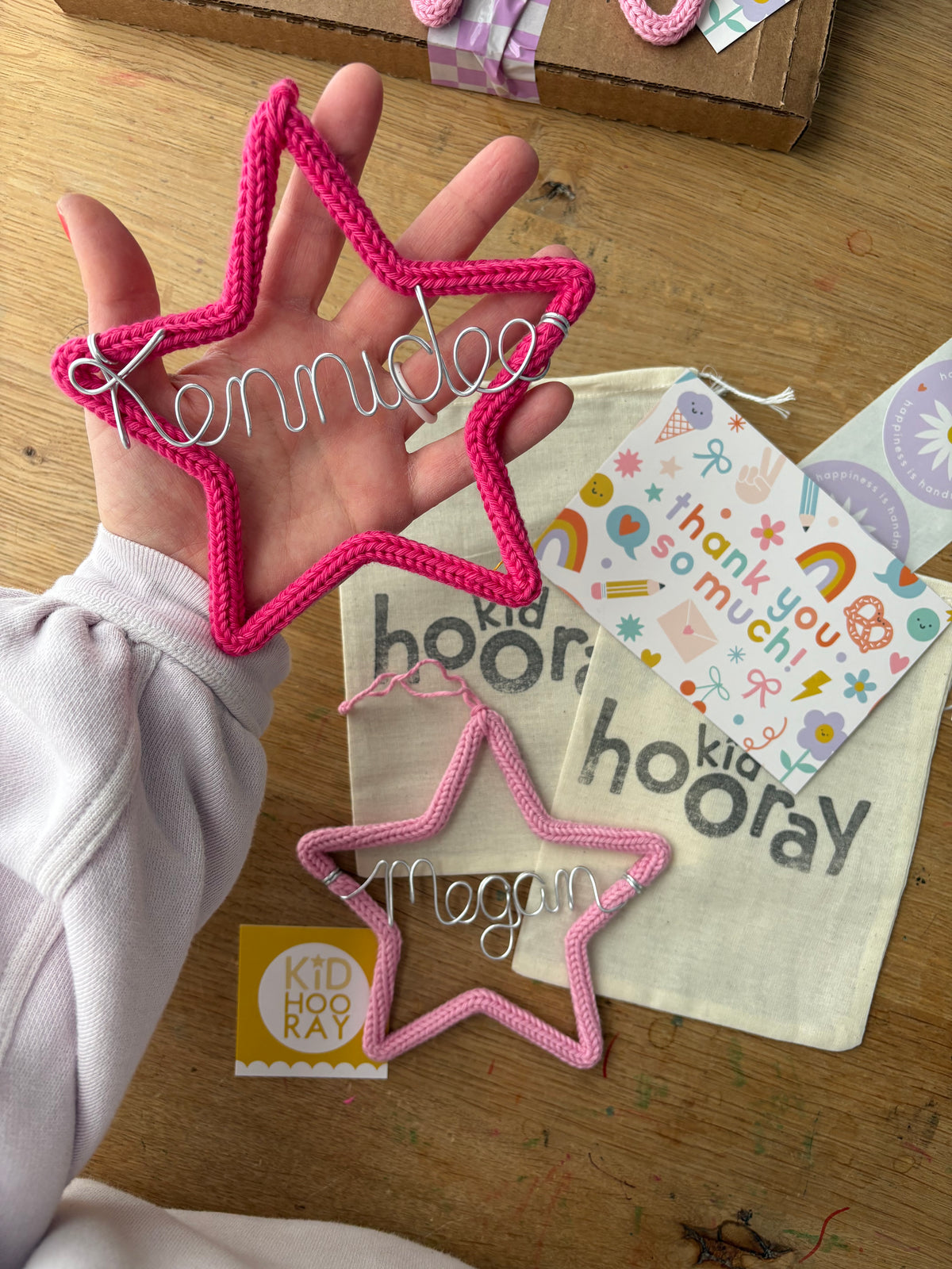 knitted star ornament