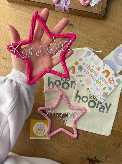 knitted star ornament