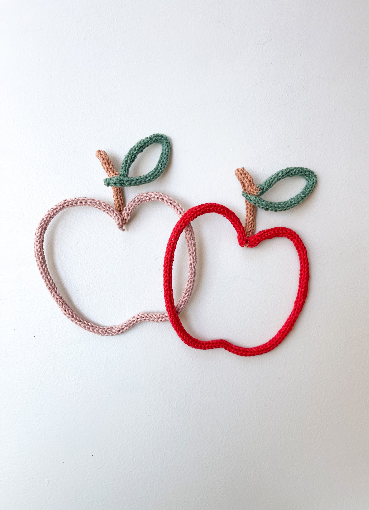 Knitted wire apple shape.